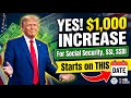 Social Security Benefits INCREASING By $1,000 Starts THIS DAY | SSA, SSI, SSDI Payments