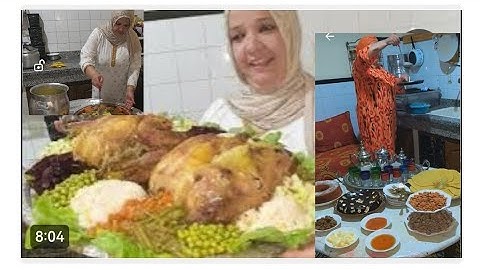 عراضة مغربية هماوية كاملة  للاهل والاحباب 🤗دجاج معمر ومشوي في فران العواد 👌وكسكس امازيغي بالحليب 💯👍