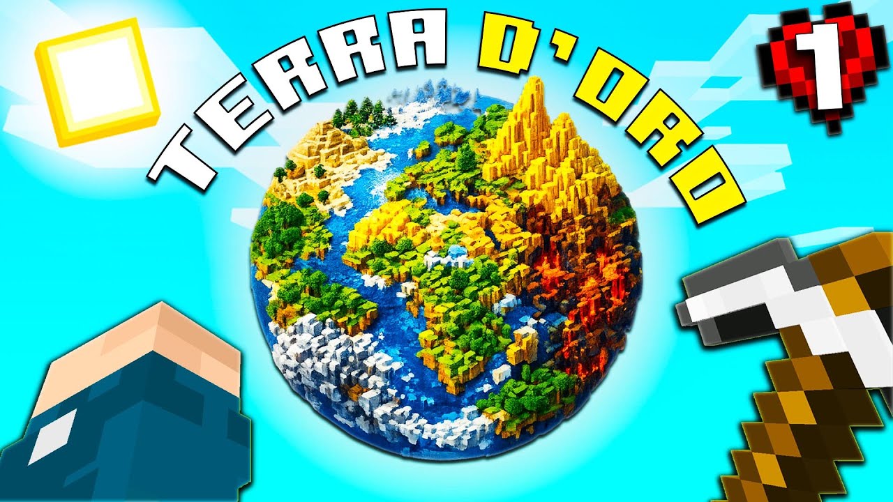Alla scoperta della mappa Terra d'oro 🌟 ,  Ep.01 Minecraft Hardcore (20 days)