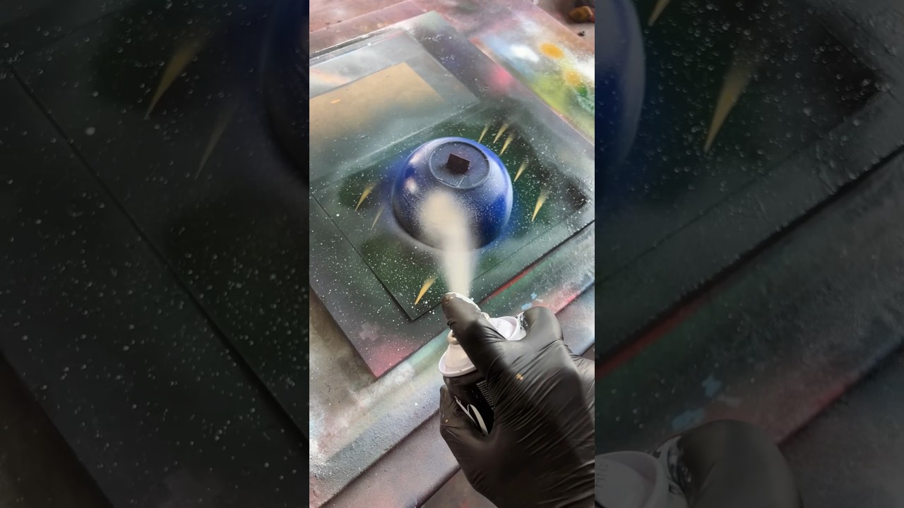 Let’s paint a black and gold space scene!