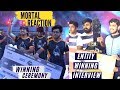 MORTAL Reaction Pmco Finals | Entity gaming interview | Top 5 Teams