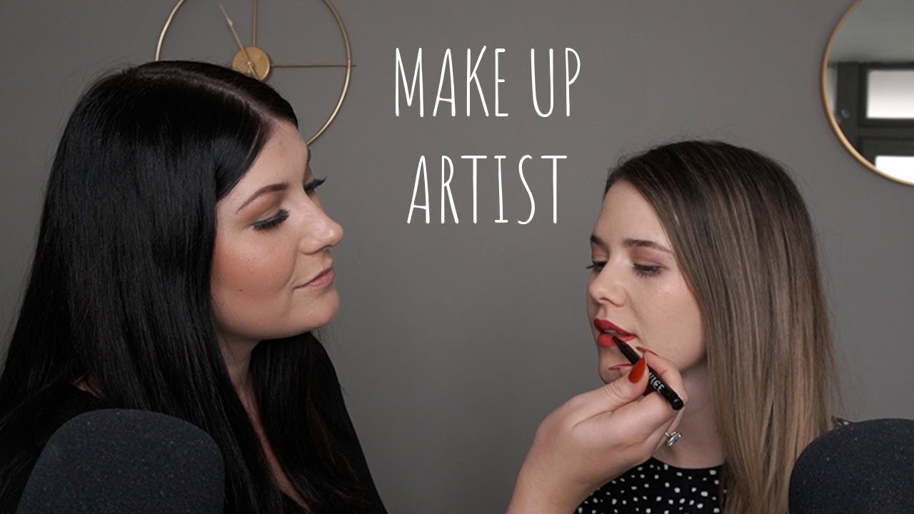 ASMR MAKE UP ARTIST DOES MY MAKE UP (Deutsch/German)