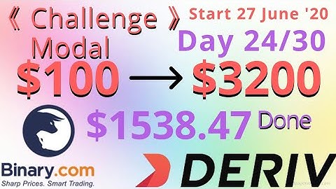 $100 to $3200 Challenge | $1538.47 Done | start 27 june 