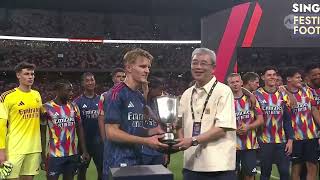 Arsenal Lift Tridentity Cup After Beating Ac Milan  Singapore Festival Of Football 2025