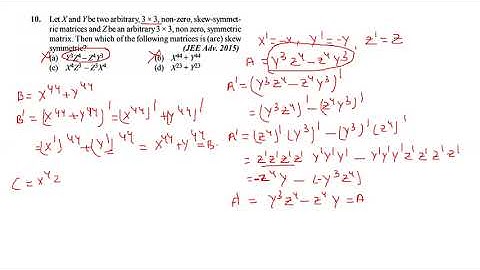 JEE ADVANCED 2015 matrix question
