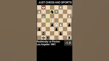 Bobby Fischer plays a fork and wins the exchange against Reshevsky (1961)