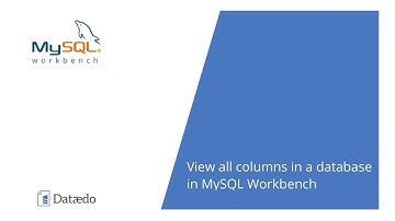 View all columns in MySQL Workbench