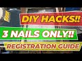 Registration Guide Using 3 Nails - DIY HACKS