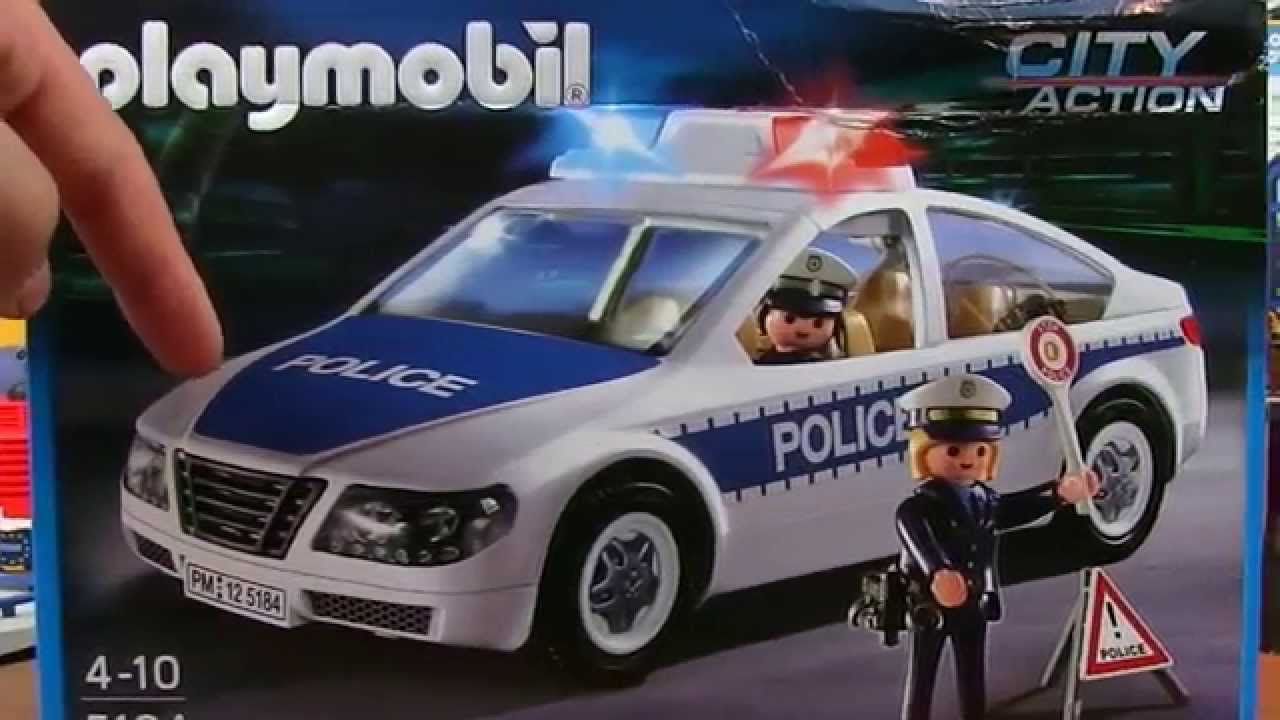 police car toy with flashing lights