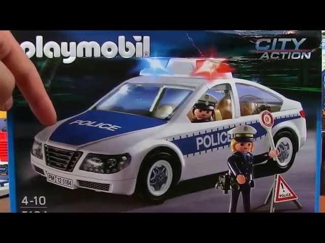 Playmobil Police Car Toy with Flashing Emergency Lights 5184 - Police  Rescue Toys - YouTube