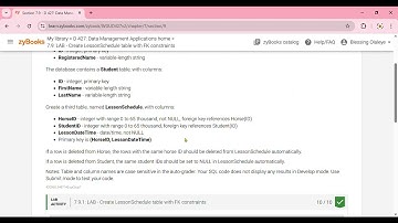 Section 7 9   D 427  Data Management Applications   zyBooks   WGU EXAM