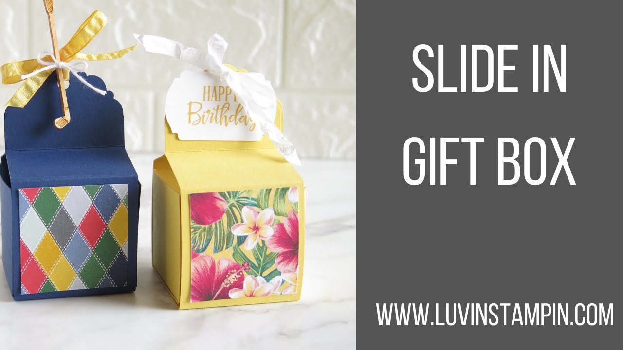 How To Make a Slide In Gift Box & Am I Stampin' UP! Royalty? 4 Times ...