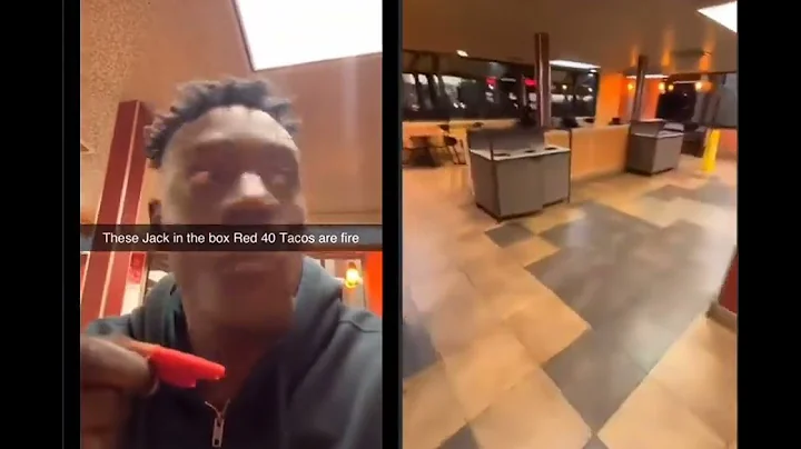 2 POV: guy dumps ice into fryer @ jack in the box