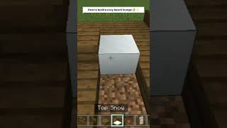 Beach lounge tutorial | Minecraft| #short