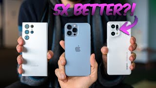 Oppo Find X5 Pro vs Galaxy S22 Ultra vs iPhone 13 Pro Max! | VERSUS
