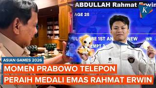 Prabowo Calls Rahmat Erwin, Asian Games Gold Medalist and World Record Breaker