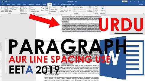 Paragraph formatting and line spacing in MS WORD Urdu/Hindi