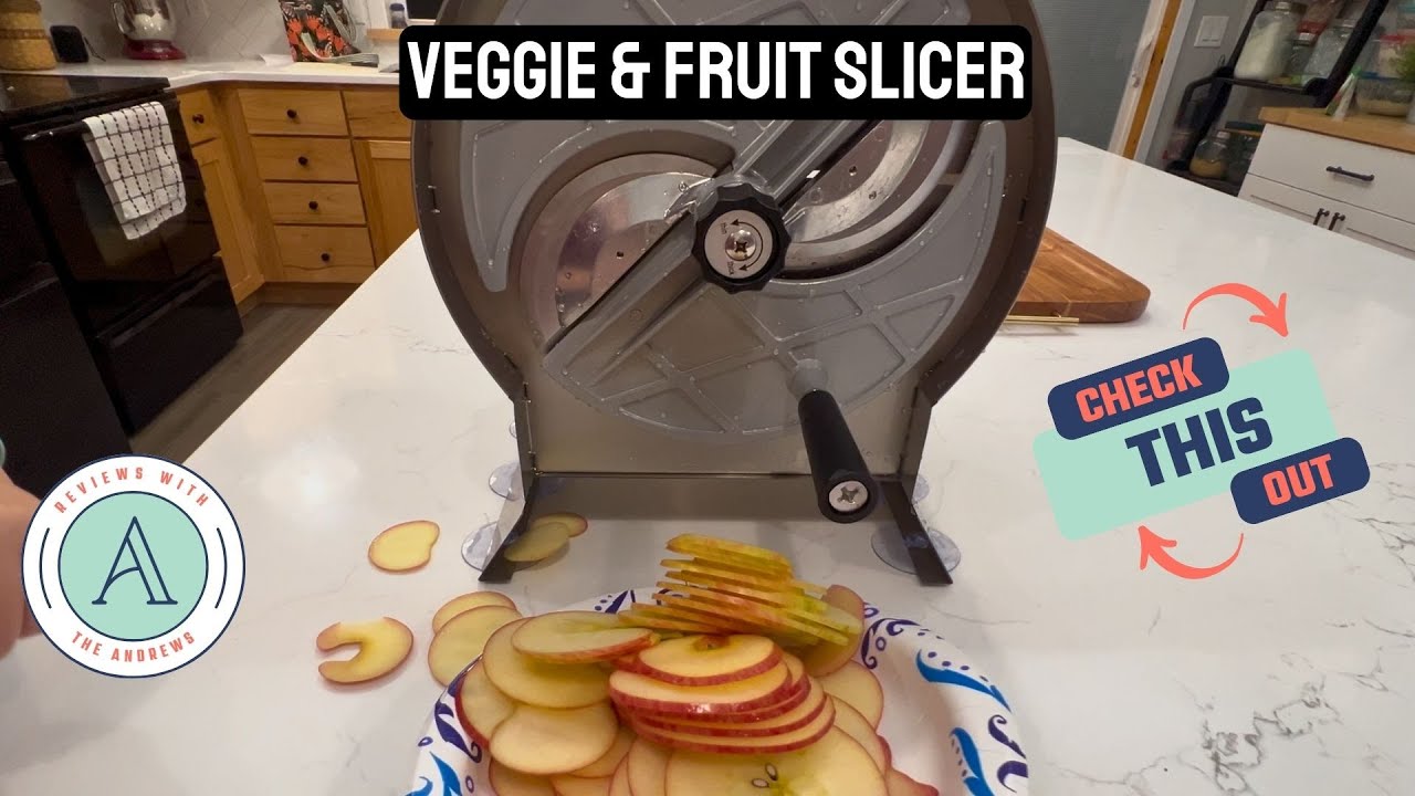 Quick Food Prep with this Stainless Steel Fruit Veggie Slicer 
