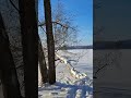 Standing Where the Lake Meets the Sky❄️ASMR Peaceful Turn &amp; Glowing Snowy Shore #snow #asmr #nature