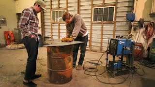 55 Gallon Drum Meat Smoker Build