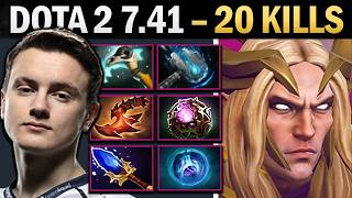 Invoker Dota 2 7.41 with 20 Kills and Travel 2