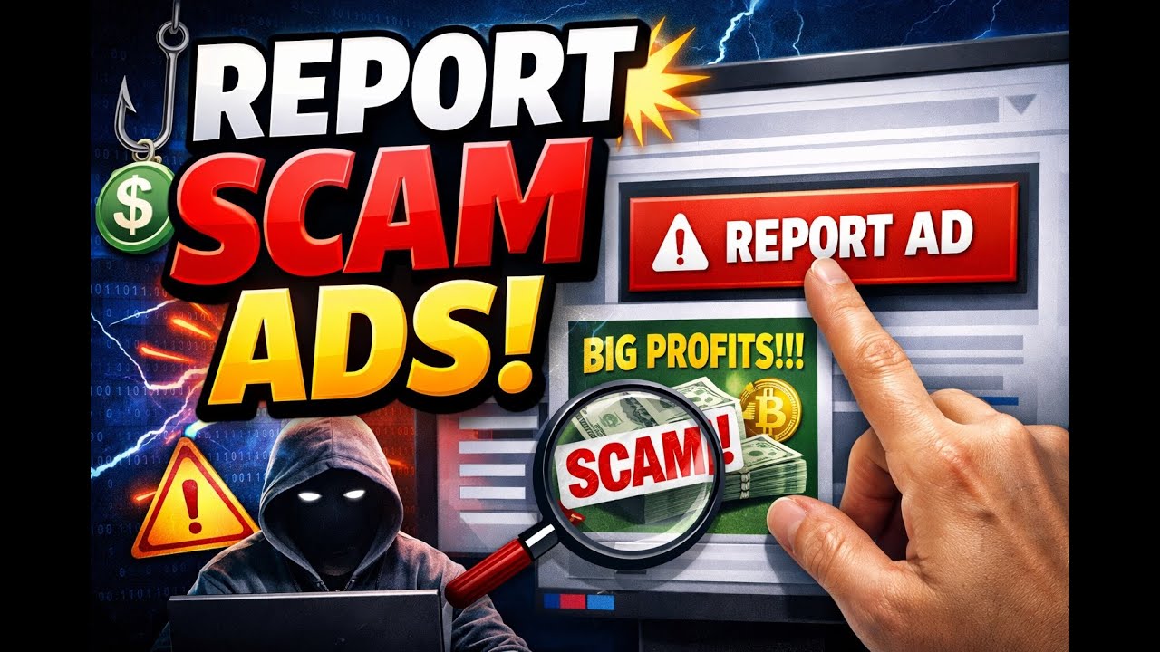 SCAM ADS Everywhere: Report Them & Protect Your Accounts