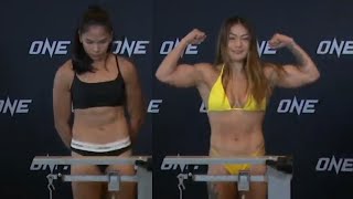 Denice Zamboanga And Noelle Grandjean - Hydration Test & Weigh-In - One 167 - Rwmma