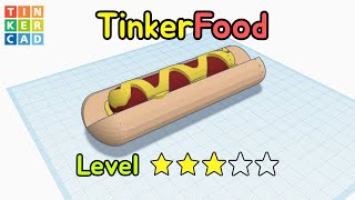 122) Hot dog - Tinkerfood | How to 3D modeling with Tinkercad