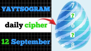 yaytsogram cipher | 12 Sep Cipher | yaytsogram daily cipher | yaytsogram code #yaytsogram #code