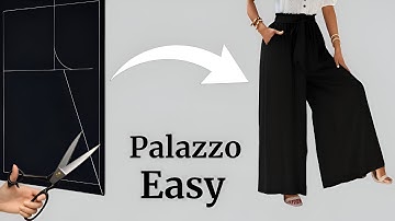 Palazzo Pants ✂️ Step-by-Step Beginner Tutorial in Just 8 Minutes✅️