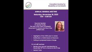 CSDH AGM Nov 20, 2023