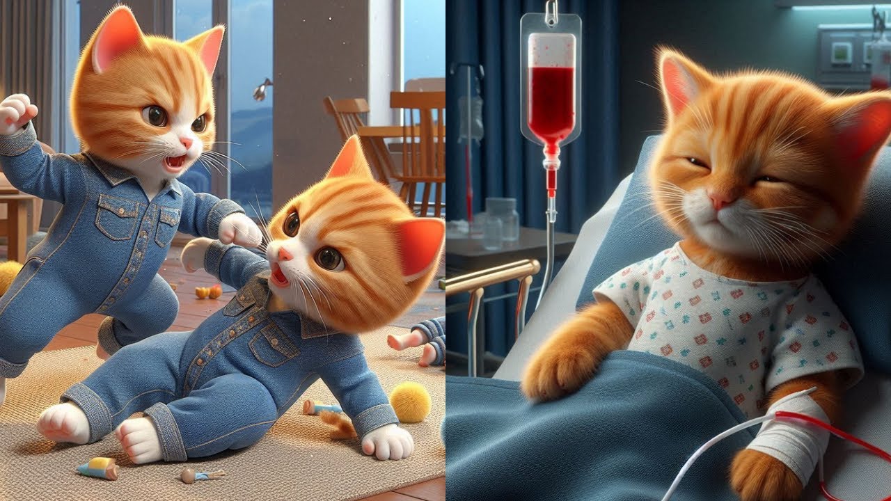 Cat Sad Story: Twin Kittens Fight😿 