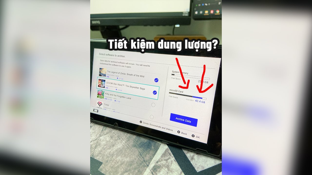 Thủ thuật Nintendo Switch #2: Cách tiết kiệm dung lượng máy Nintendo Switch #shorts
