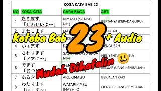Audio Kotoba Bab 23 Minnanonihongo