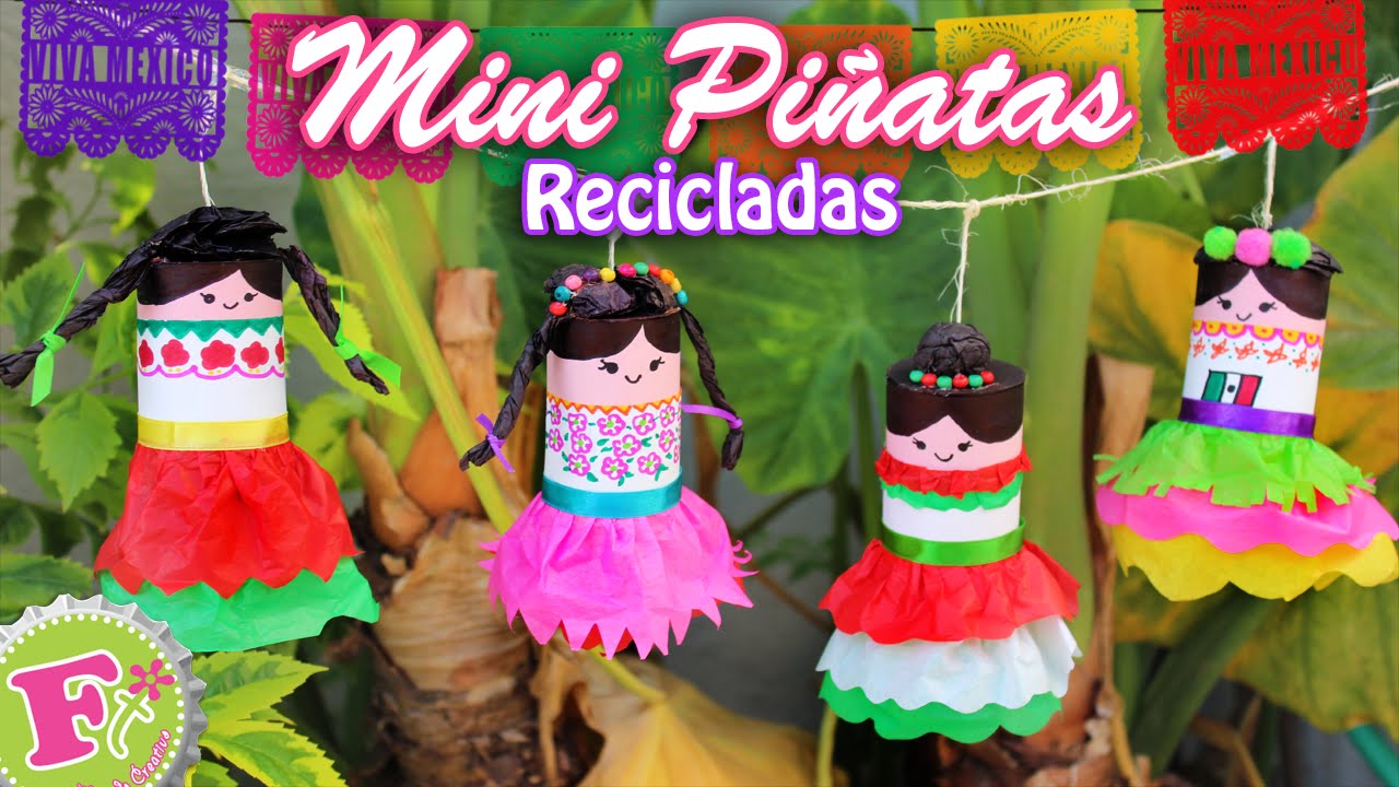 Resultado de imagen de piñata mexicana con rollos de papel