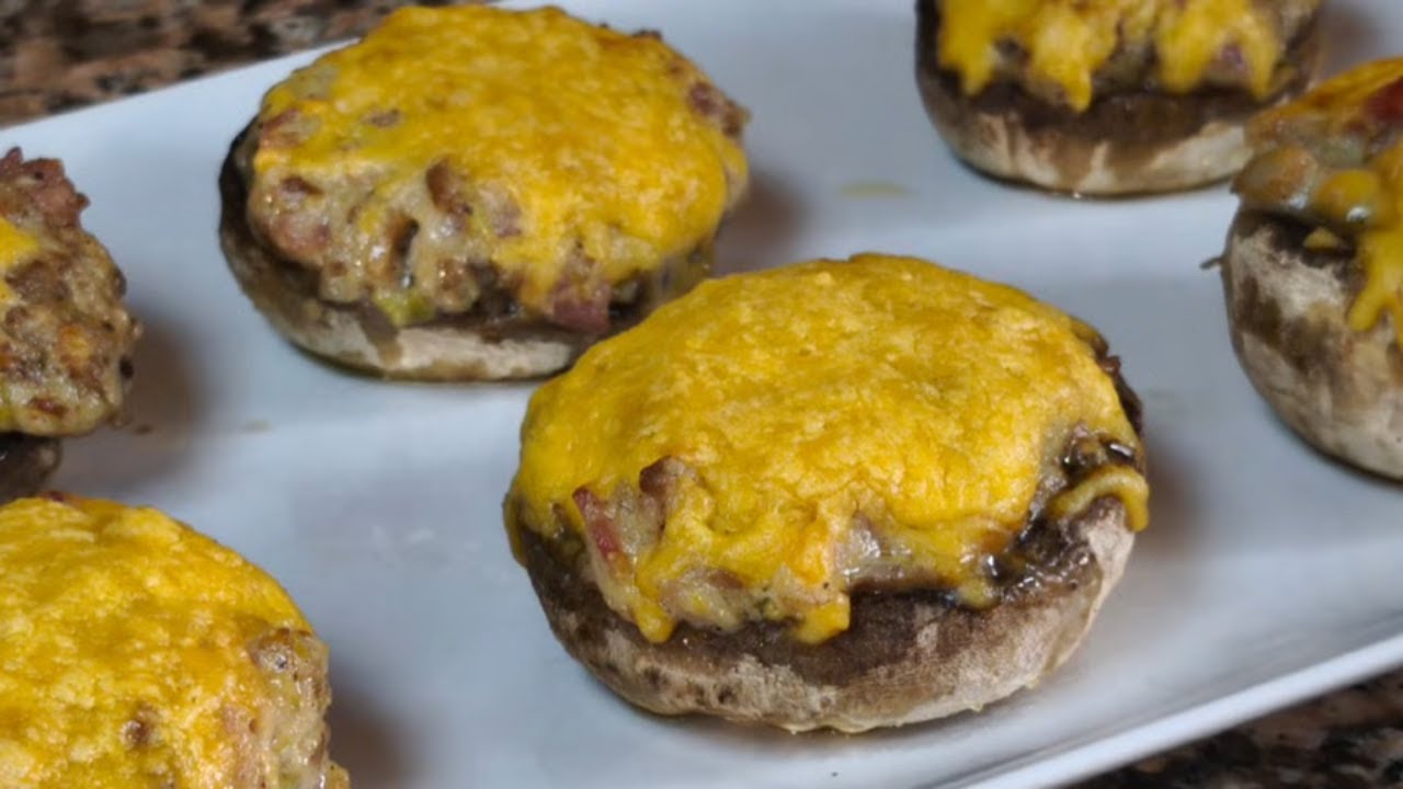🍄CHAMPIÑONES RELLENOS🍄 RECETA SUPER CREMOSA🍄