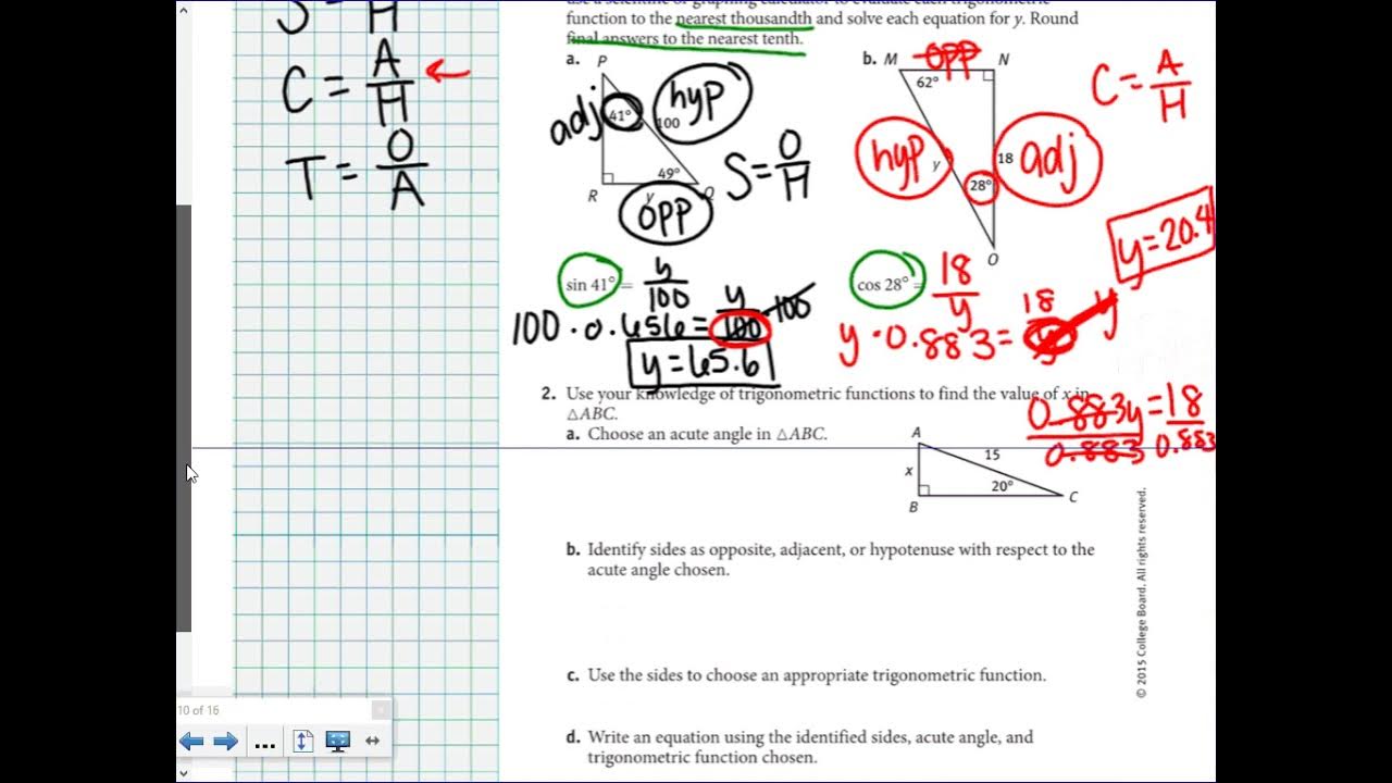 SpringBoard Geometry Unit 3 Lesson 22-3 - YouTube