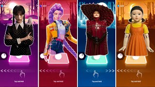 Kpop Demon Hunters Vs Wednesday Adams And Dance Songs Vs Lady Gaga Abracadabra Vs Squid Game Resimi