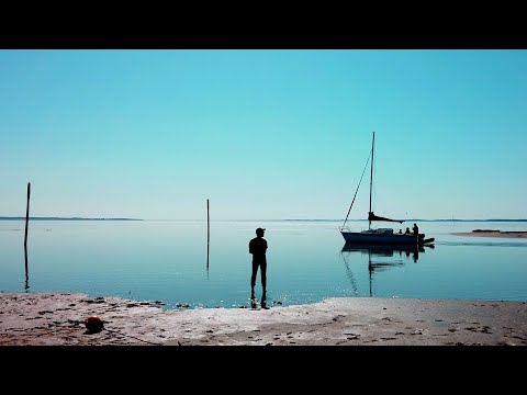 Relaxing Walk on the Beach Andernos-les-Bains, Bordeaux 4k France / Relaxing sounds ASMR / Mar. 2021