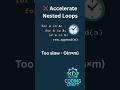 Set() = Speed | Python Tip to Optimize Nested Loops #shorts