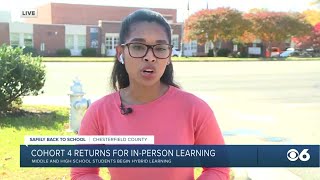 Information Middle and high school students return for in-person learning in Chesterfield Update