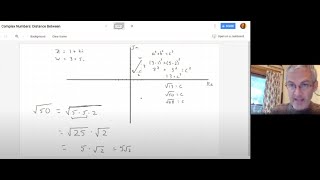TSA Math Distance between Complex Numbers and Simplifying Radicals