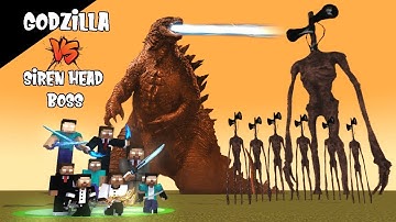 BOSS SIREN HEAD VS GODZILLA: HEROBRINE STRONG BROTHERHOOD