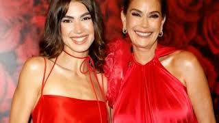 Teri Hatcher, 59, rocks slinky red gown as she parties with rarely seen lookalike daughter