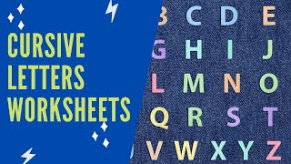 Cursive writing A to Z capital and small letters - FREE Tracing Letters A to Z Worksheets screenshot 4