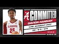 WATCH 4 Star SG Davion Hannah Commits To Alabama No 37 Overall Prospect WATCH 4 Star SG Davion Hannah Commits To Alabama No 37 Overall Prospect