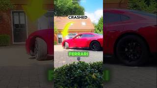 She Crashed Her Ferrari 🏎️💔....................(@Factamatar ) #shorts #cars #crash