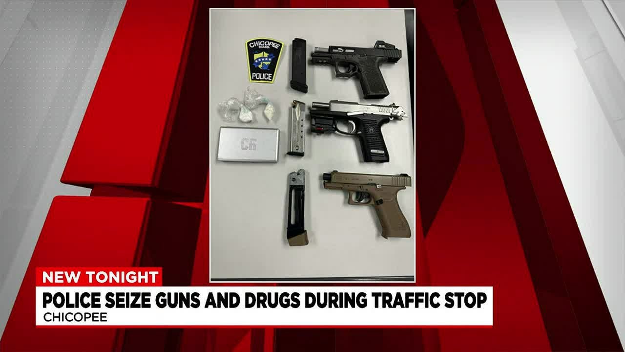 Police seize guns, drugs during Chicopee traffic stop - YouTube