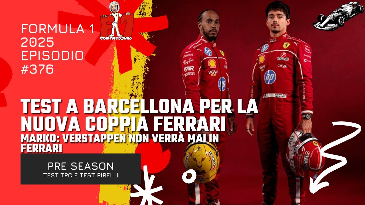 Test a Barcellona per la nuova coppia Ferrari - YouTube