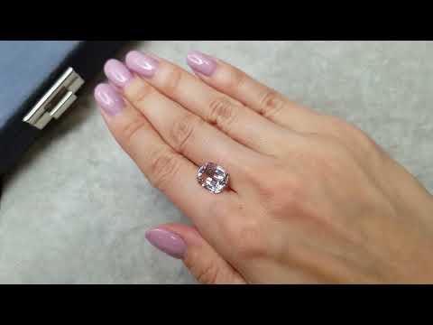 Cushion cut Baby-pink morganite 4.83 ct from Africa Video  № 1